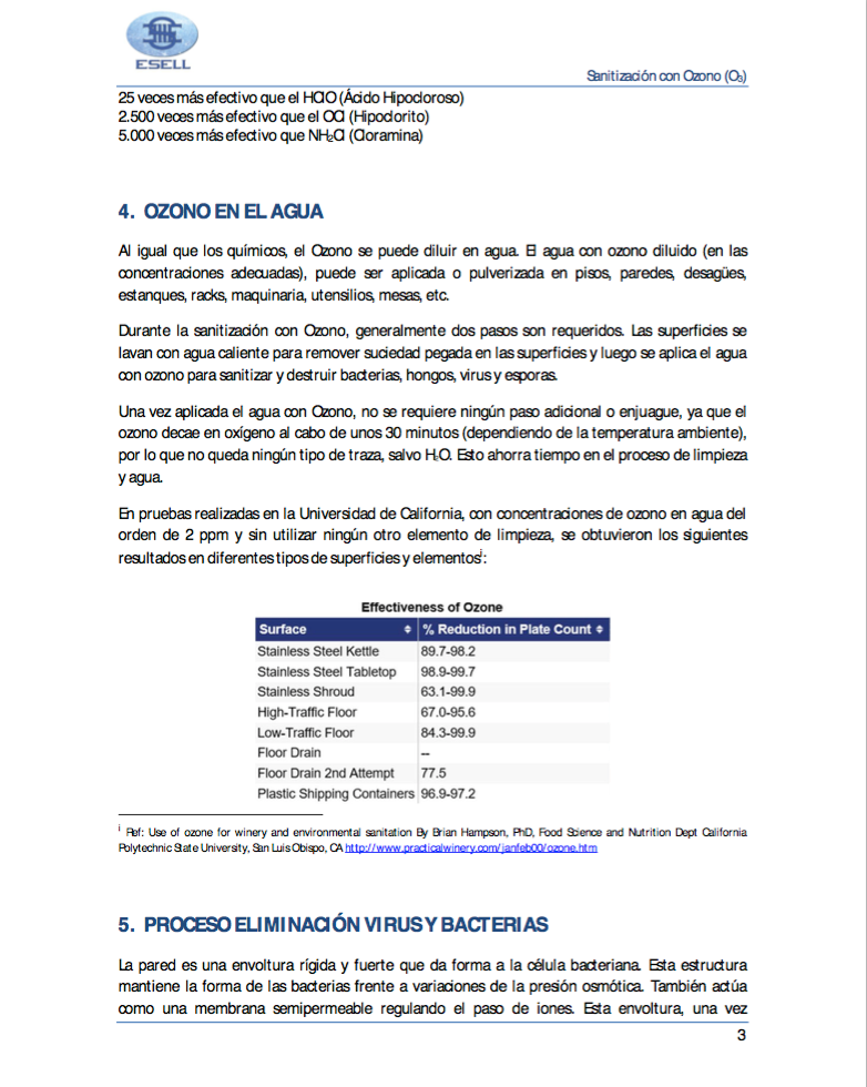 SANITIZACION CON OZONO